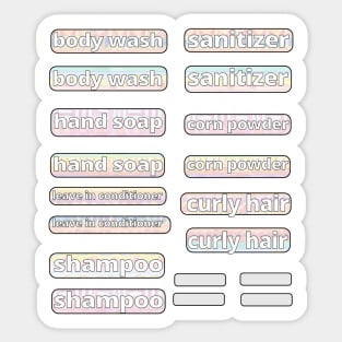 cosmetic labels Sticker